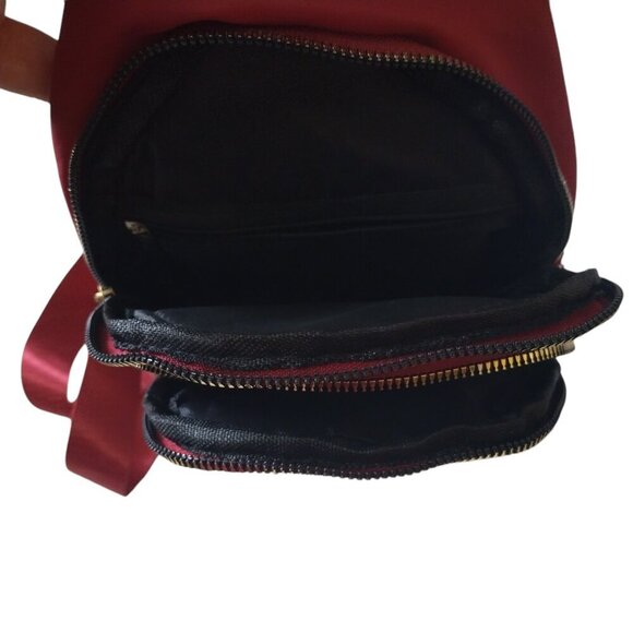 Fashion Jingpin Creations Burgundy Messenger Bag Adjustable Strap Pockets - Picture 3 of 4